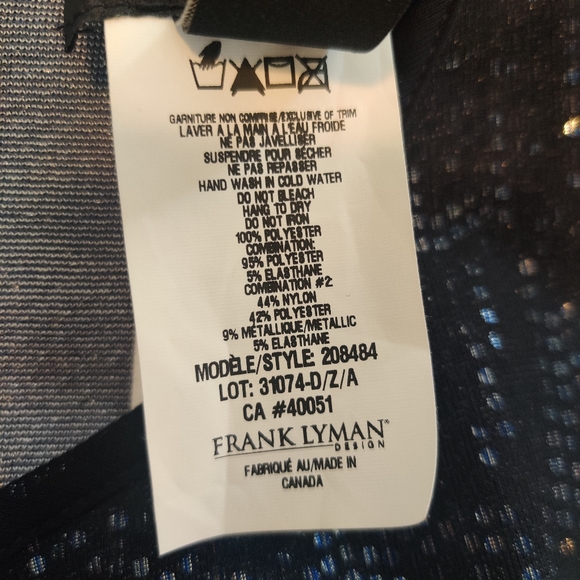 Frank Lyman luxury navy jumpsuit from Melanie Lyne size 12 - Picture 5 of 6